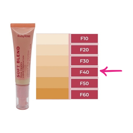 Base Líquida Ruby Rose Soft Blend  HB-M301 - F40
