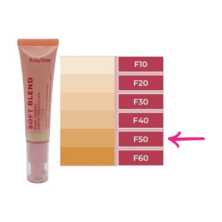 Base Líquida Ruby Rose Soft Blend  HB-M301 - F50