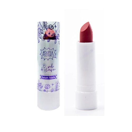 Batom Matte Super Poderes O Poder de Florescer - Cor Hibisco Cor:Laranja Acobreado;Tamanho:Único