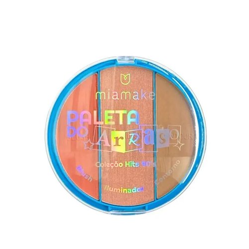 Blush Iluminador e Contorno Mia Make Paleta do Arraso 492