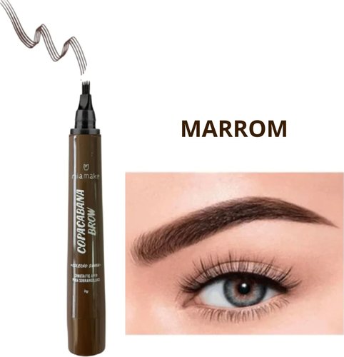 Caneta Fio a Fio Para Sobrancelha Mia Make Copacabana Brow 438 - Marrom