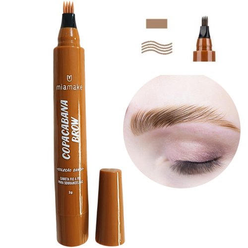 Caneta Fio a Fio Para Sobrancelha Mia Make Copacabana Brow 438 - Marrom Claro