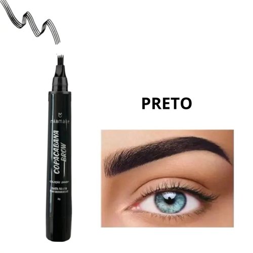 Caneta Fio a Fio Para Sobrancelha Mia Make Copacabana Brow 438 - Preto