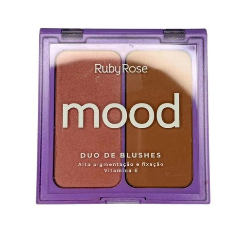 Duo De Blush Ruby Rose Mood Alta Pigmentação/Vitamina E  HB-870M - Cor B20/B40