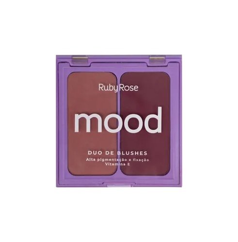 Duo De Blush Ruby Rose Mood Alta Pigmentação/Vitamina E  HB-870M - Cor B30/B80