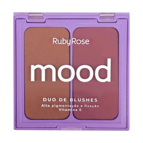 Duo De Blush Ruby Rose Mood Alta Pigmentação/Vitamina E  HB-870M - Cor B50/B70
