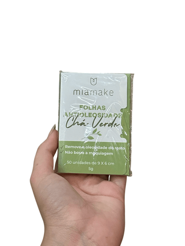 Folhas Anti-oleosidade Mia Make 491 - Chá Verde