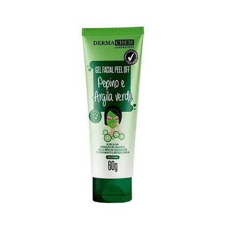 Gel Facial Peel Off Dermachem Pepino E Argila Verde 8133 Cor:Único;Tamanho:Único