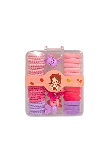 Kit Buchinha e Tic Tac Presilha Infantil - Rosa