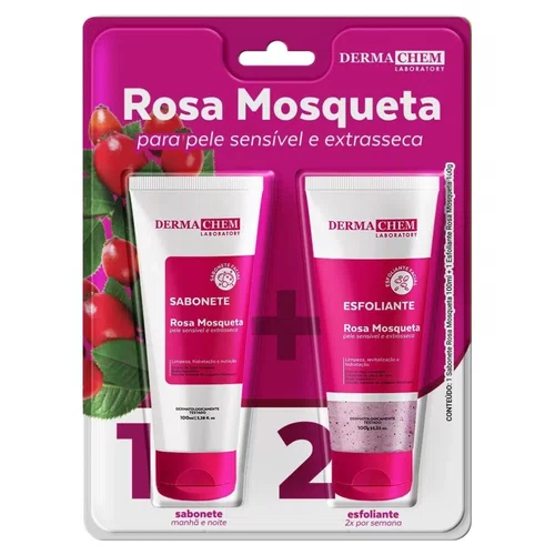 Kit Dermachem Sabonete e Esfoliante Rosa Mosqueta