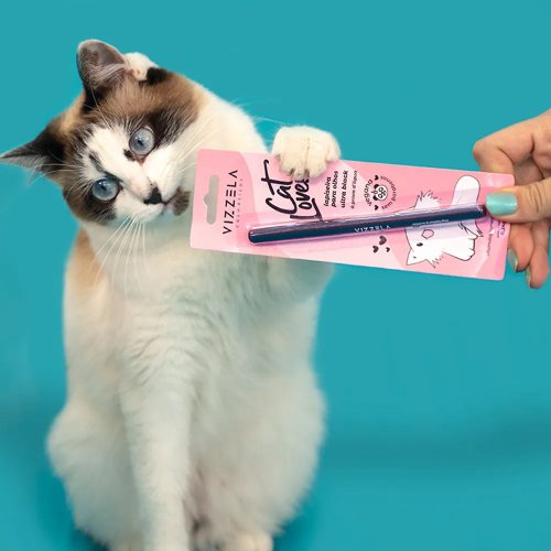 Lapiseira Para Olhos Vizzela Cat Lovers Ultra Black