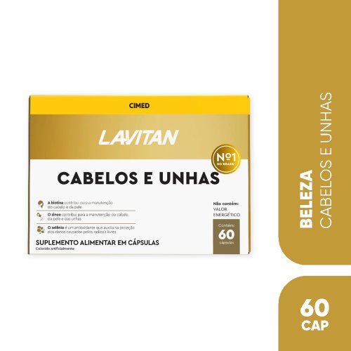 Lavitan Cabelo e Unhas 60 Capsulas Cor:Único;Tamanho:Único
