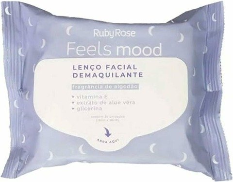 Lenço Facial Demaquilante Ruby Rose Feels Mood HB-201 Cor:Único;Tamanho:Único