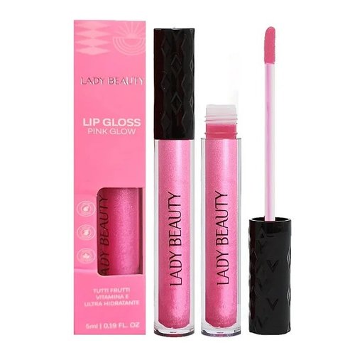 Lip Gloss Lady Beauty Pink Glow Tutti Frutti LB-41 Cor:Rosa Claro;Tamanho:Único