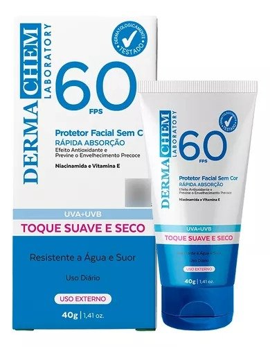 Protetor Solar Facial Dermachem FPS 60 - 7380 Cor:Único;Tamanho:Único