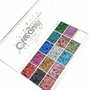 Paleta de Sombra Glitter Cremoso Jasmyne Cheguei JS01086 A
